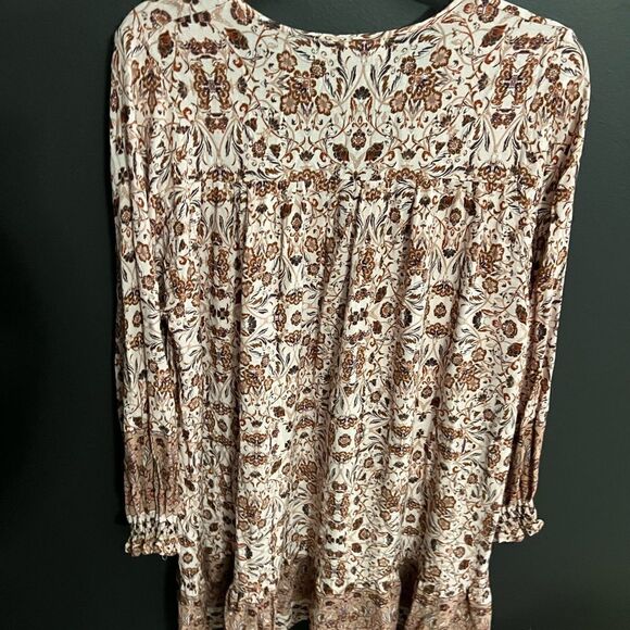FRAY Boho Long Sleeve Dress Size Small - Picture 3 of 17